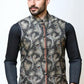 Unisex Peacock Feather Jacket - Grey