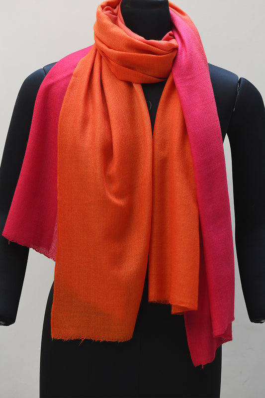 Double Shaded Stole - Pink / Orange