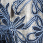 Lace Stole With Velvet Appliqué Work - Grey