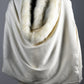 Wool Cashmere Fur Stole - Off White