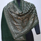 Emerald Green Embroidered Stole
